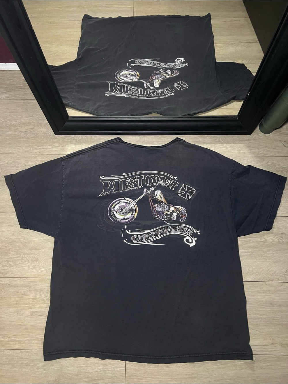 Y2K 2000s Distressed West Coast Choppers Jesse James Spellout Shirt